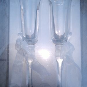Champagne toasting glasses